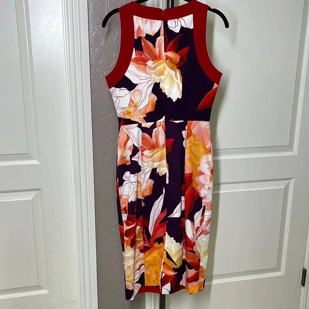 Black Halo Rohan Floral Sheath Dress Size 4 - Picture 6 of 11